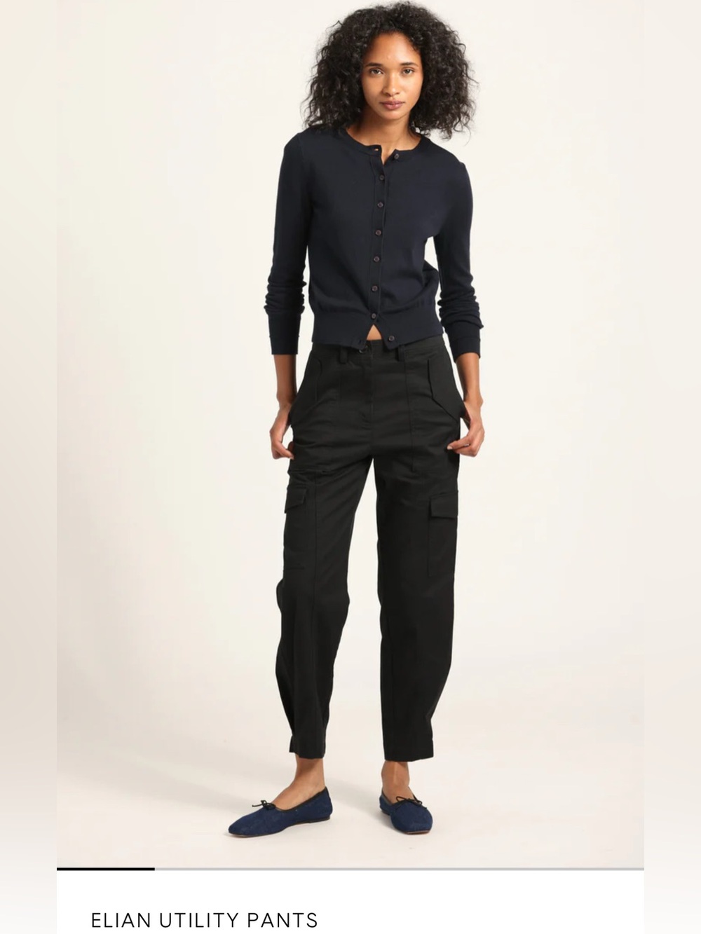 Derek Lam 10 Crosby Elian Utility Cargo Pants in Black - Size 2‎